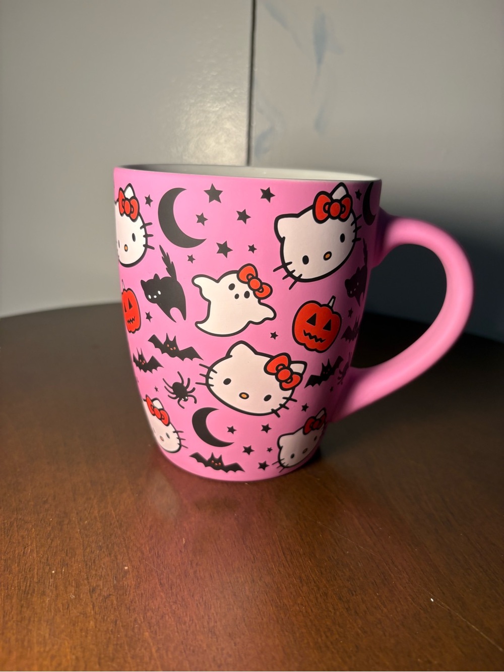 Hello Kitty Pink Halloween Mug with Ghosts, Bats & Pumpkins